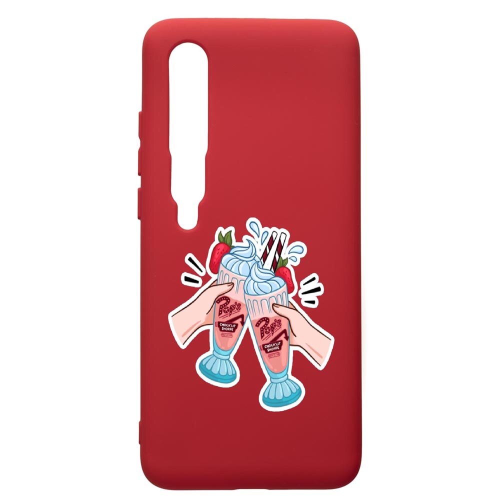 Husa de protectie Xiaomi Mi 10 / Mi 10 Pro, Riverdale - Shake, silicon, cu interiorul din material textil, protectie camera, Red, PR613