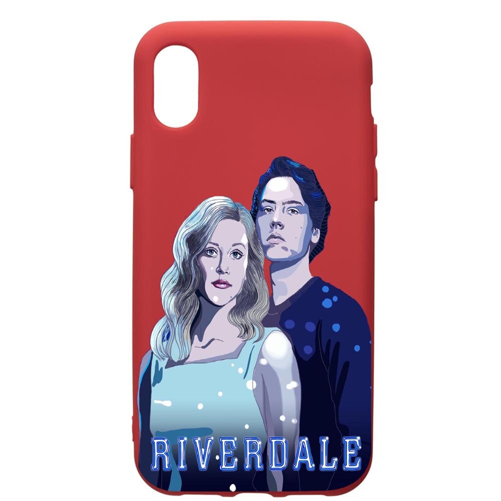 Husa de protectie Samsung Galaxy A10, Riverdale, silicon, cu interiorul din material textil, protectie camera, Red, PR614