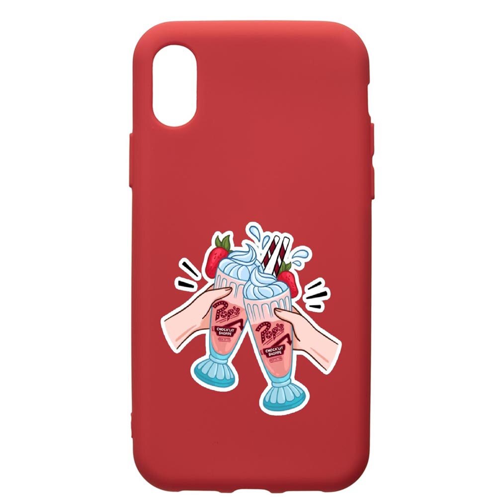 Husa de protectie Samsung Galaxy A01, Riverdale - Shake, silicon, cu interiorul din material textil, protectie camera, Red, PR613