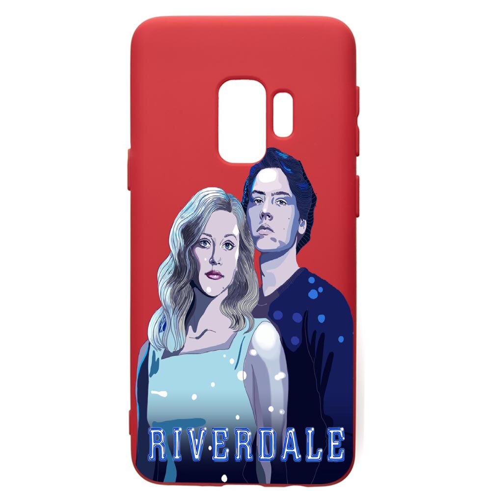 Husa de protectie Samsung Galaxy S9, Riverdale, silicon, cu interiorul din material textil, protectie camera, Red, PR614