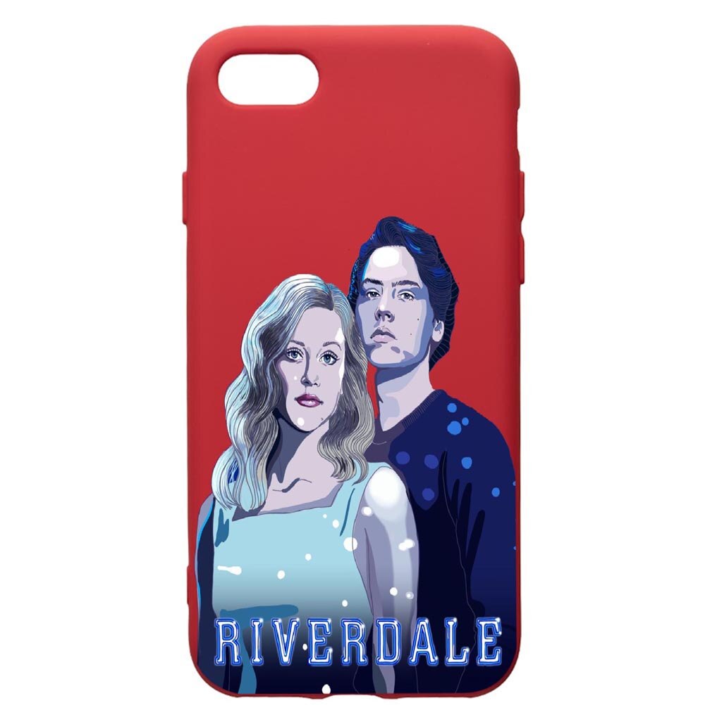 Husa de protectie Apple iPhone SE 2 / iPhone 8 / iPhone 7, Riverdale, silicon, cu interiorul din material textil, protectie camera, Red, PR614