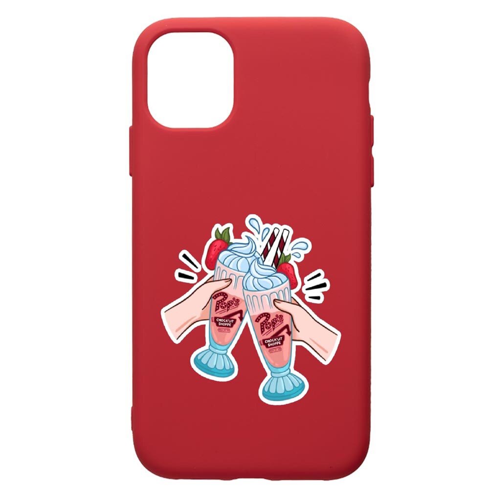 Husa de protectie Apple iPhone 12 Mini, Riverdale - Shake, silicon, cu interiorul din material textil, protectie camera, Red, PR613