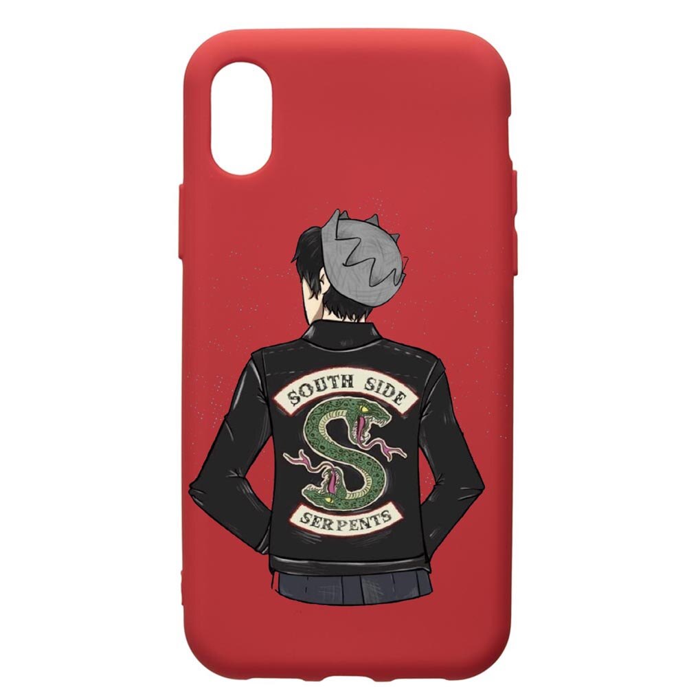 Husa de protectie Xiaomi Redmi 7A, Riverdale - South Side Serpents, silicon, cu interiorul din material textil, protectie camera, Red, PR619