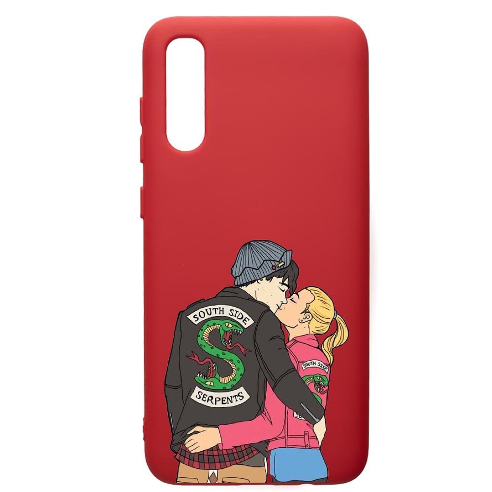 Husa de protectie Samsung Galaxy A50, Riverdale - South Side Serpents, silicon, cu interiorul din material textil, protectie camera, Red, PR618