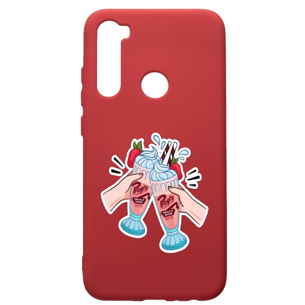 Husa de protectie Xiaomi Redmi Note 8, Riverdale - Shake, silicon, cu interiorul din material textil, protectie camera, Red, PR613