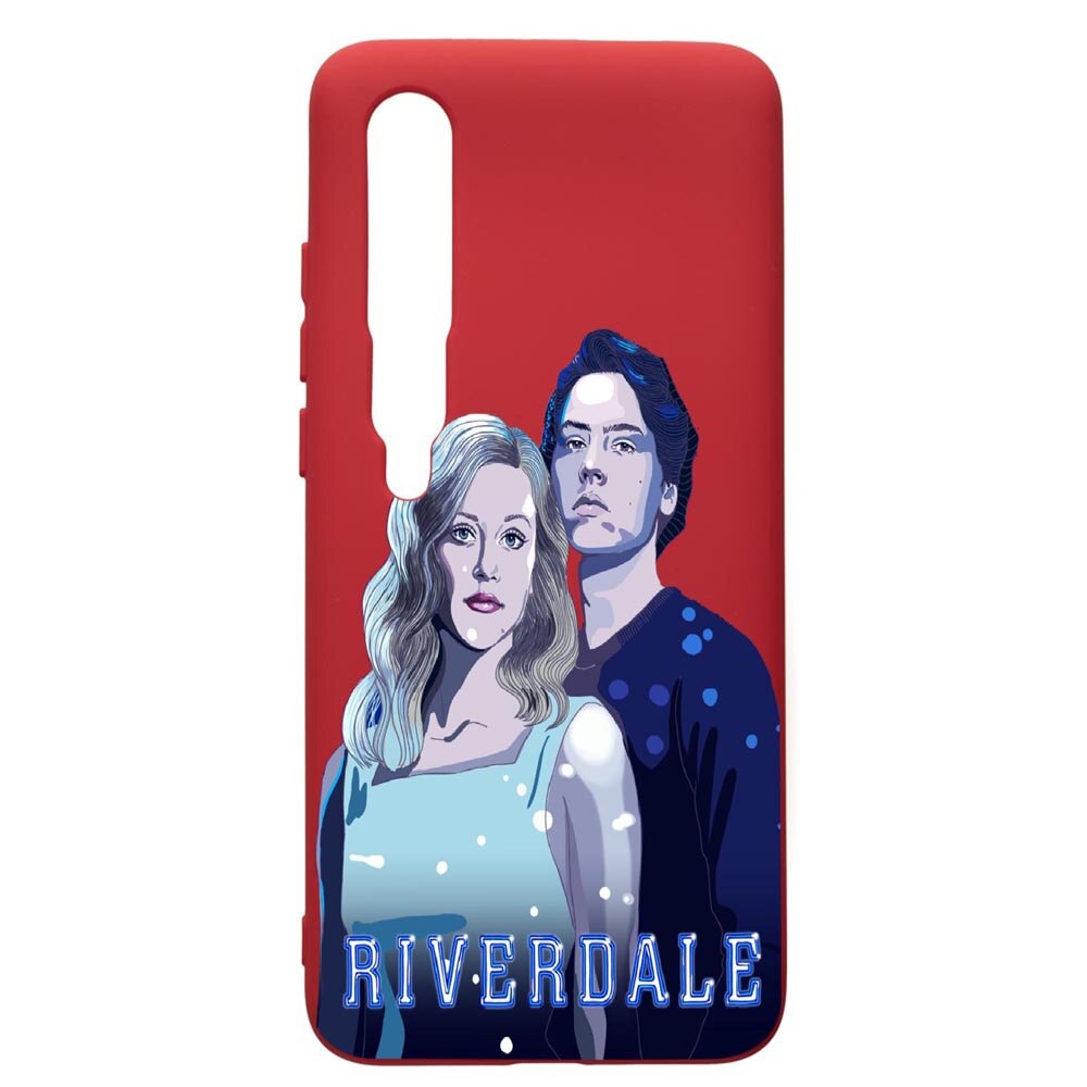 Husa de protectie Xiaomi Mi 10 / Mi 10 Pro, Riverdale, silicon, cu interiorul din material textil, protectie camera, Red, PR614