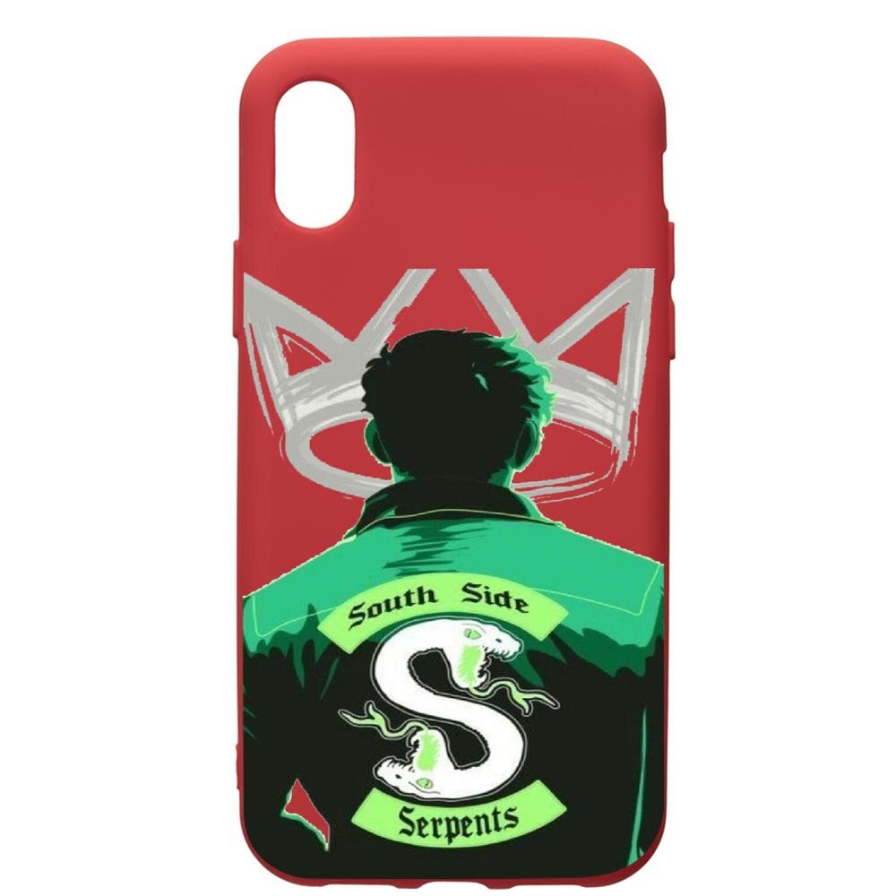 Husa de protectie Samsung Galaxy A01, Riverdale - South Side Serpents, silicon, cu interiorul din material textil, protectie camera, Red, PR620