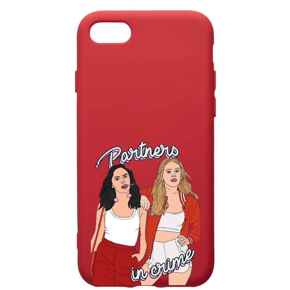 Husa de protectie Apple iPhone 8 Plus / iPhone 7 Plus, Riverdale - Crime, silicon, cu interiorul din material textil, protectie camera, Red, PR621