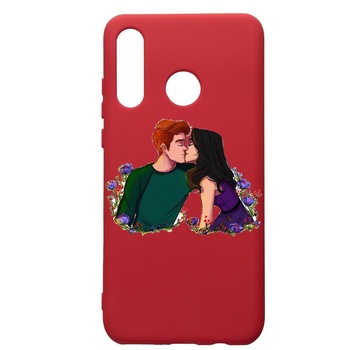 Husa de protectie Huawei P30 Lite, Riverdale - Love, silicon, cu interiorul din material textil, protectie camera, Red, PR622 Husa de protectie Huawei P30 Lite, Riverdale - Love, silicon, cu interiorul din material textil, protectie camera, Red, PR622