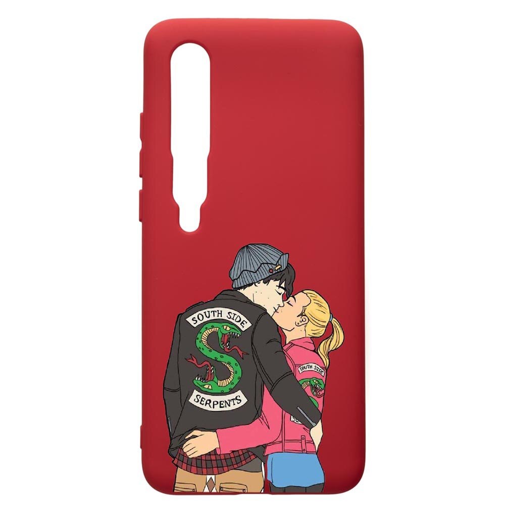 Husa de protectie Xiaomi Mi 10 / Mi 10 Pro, Riverdale - South Side Serpents, silicon, cu interiorul din material textil, protectie camera, Red, PR618