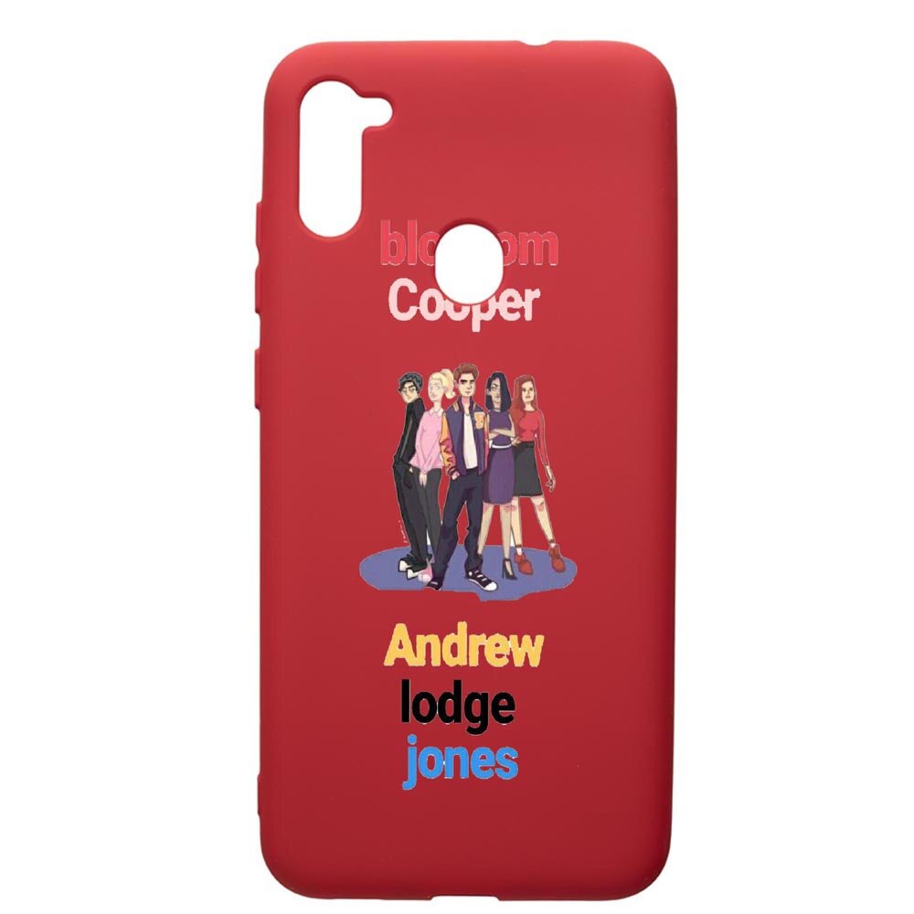 Husa de protectie Samsung Galaxy A11, Riverdale, silicon, cu interiorul din material textil, protectie camera, Red, PR623