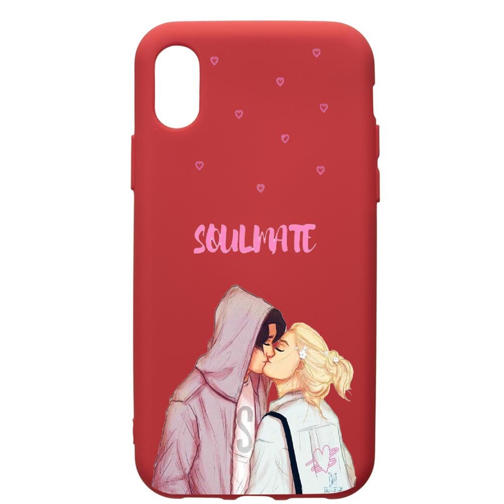 Husa de protectie Samsung Galaxy A01, Happy Flowers, silicon, cu interiorul din material textil, protectie camera, Red, PR626