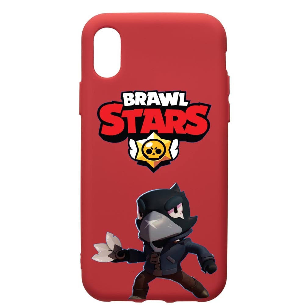 Husa de protectie Samsung Galaxy A01, Brawl Stars Crow, silicon, cu interiorul din material textil, protectie camera, Red, PR644