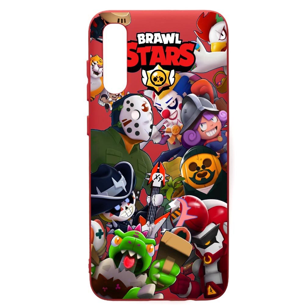 Husa de protectie Samsung Galaxy A50, Brawl Stars, silicon, cu interiorul din material textil, protectie camera, Red, PR646