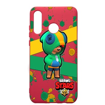 Husa de protectie Huawei P30 Lite, Brawl Stars Leon, silicon, cu interiorul din material textil, protectie camera, Maroon, PM647 Husa de protectie Huawei P30 Lite, Brawl Stars Leon, silicon, cu interiorul din material textil, protectie camera, Maroon, PM647