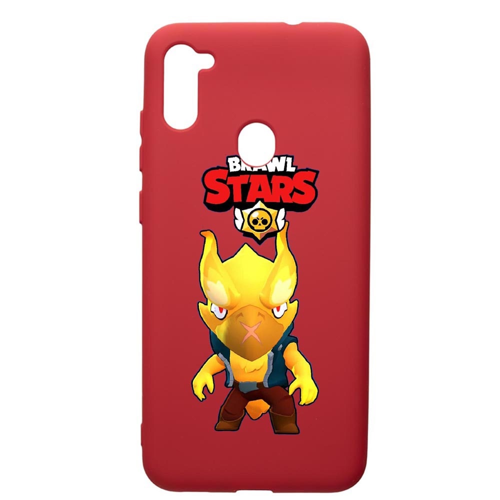 Husa de protectie Samsung Galaxy A11, Brawl Stars Phoenix Crow, silicon, cu interiorul din material textil, protectie camera, Red, PR645