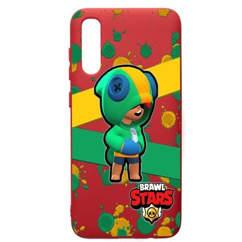 Husa de protectie Samsung Galaxy A70, Brawl Stars Leon, silicon, cu interiorul din material textil, protectie camera, Red, PR647 Husa de protectie Samsung Galaxy A70, Brawl Stars Leon, silicon, cu interiorul din material textil, protectie camera, Red, PR647