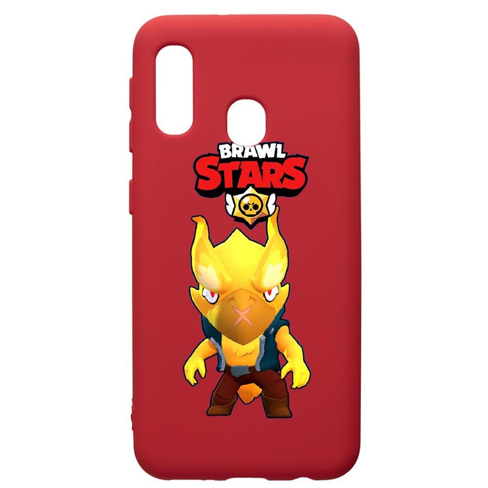 Husa de protectie Samsung Galaxy A40, Brawl Stars Phoenix Crow, silicon, cu interiorul din material textil, protectie camera, Red, PR645