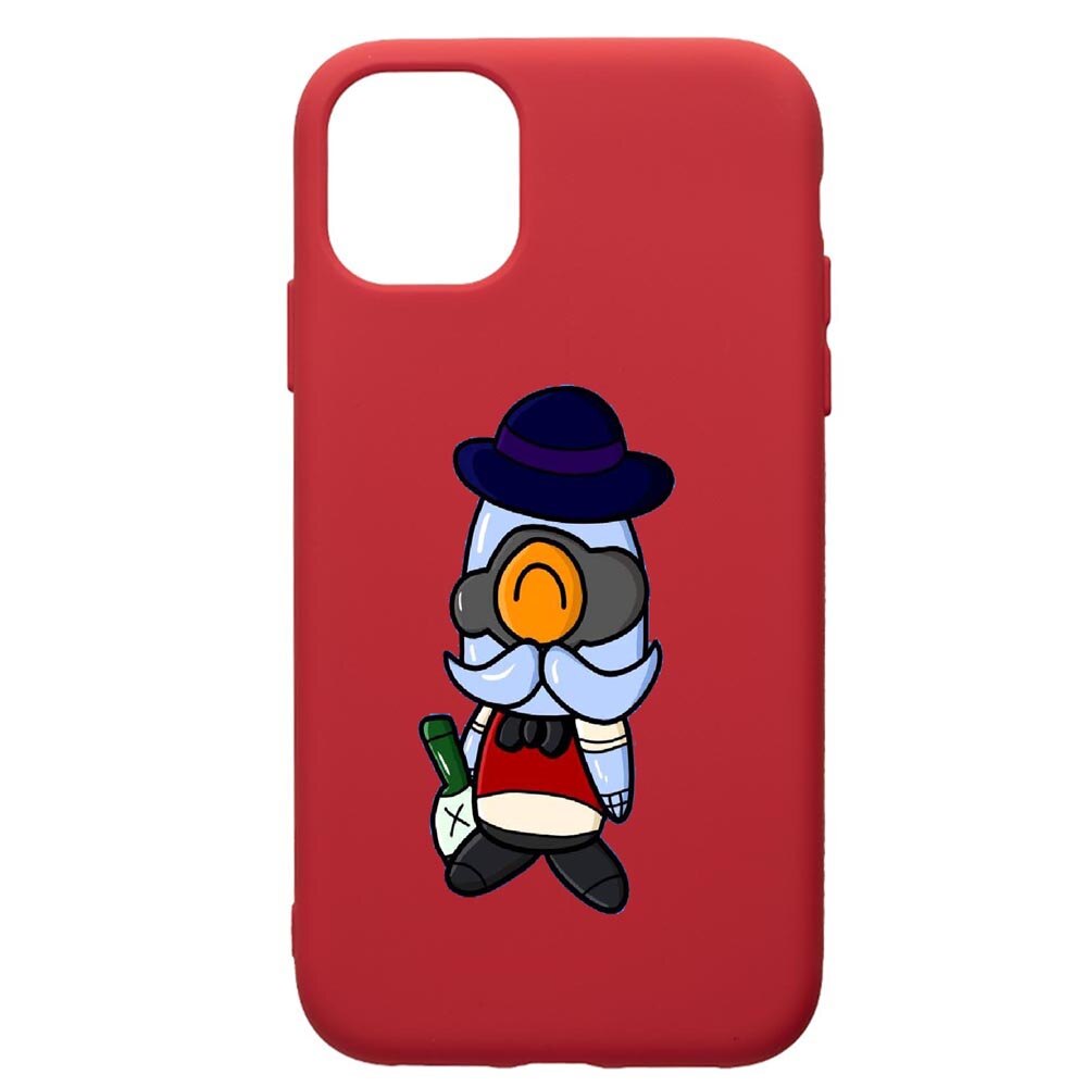 Husa de protectie Apple iPhone 12 Mini, Brawl Stars, silicon, cu interiorul din material textil, protectie camera, Red, PR649