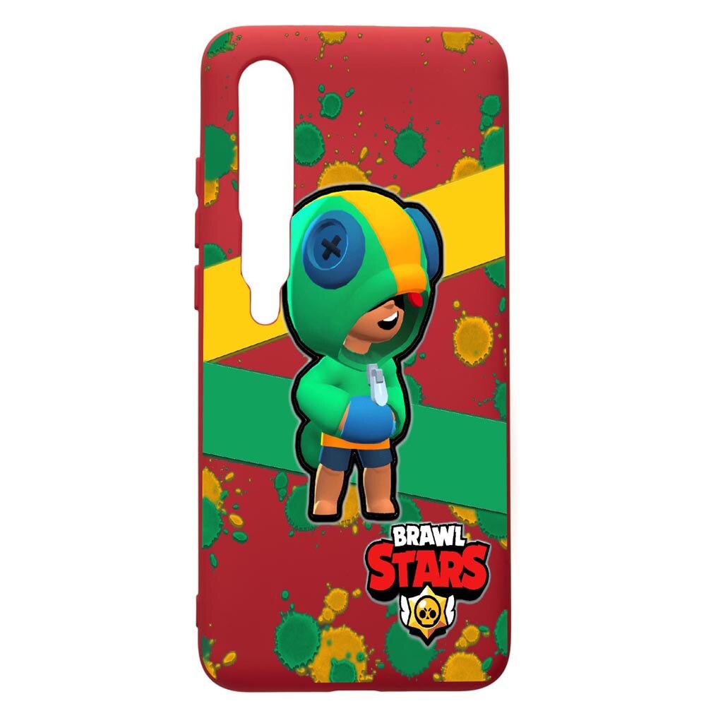 Husa de protectie Xiaomi Mi 10 / Mi 10 Pro, Brawl Stars Leon, silicon, cu interiorul din material textil, protectie camera, Red, PR647