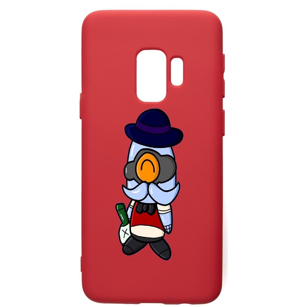 Husa de protectie Samsung Galaxy S9, Brawl Stars, silicon, cu interiorul din material textil, protectie camera, Red, PR649