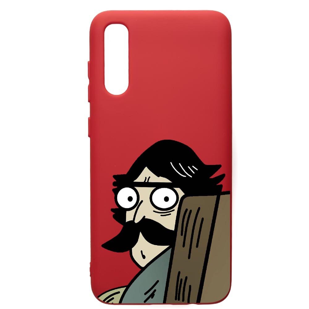 Husa de protectie Samsung Galaxy A70, Meme, silicon, cu interiorul din material textil, protectie camera, Red, PR653