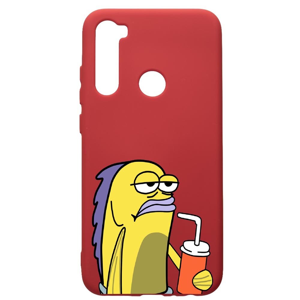 Husa de protectie Xiaomi Redmi Note 8, Meme, silicon, cu interiorul din material textil, protectie camera, Red, PR652