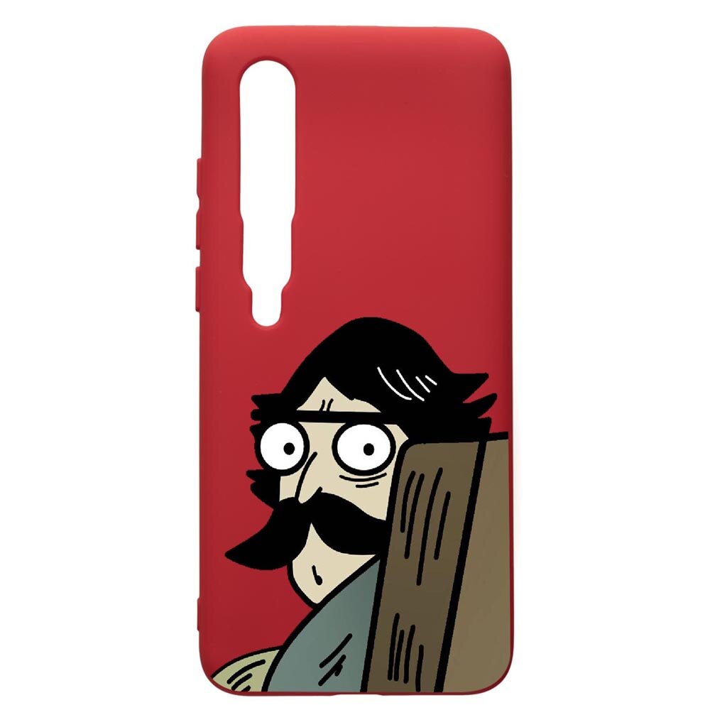 Husa de protectie Xiaomi Mi 10 / Mi 10 Pro, Meme, silicon, cu interiorul din material textil, protectie camera, Red, PR653