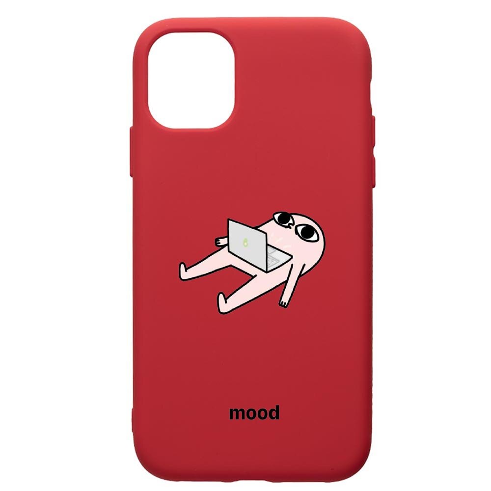 Husa de protectie Apple iPhone 12 Mini, Meme, silicon, cu interiorul din material textil, protectie camera, Red, PR659