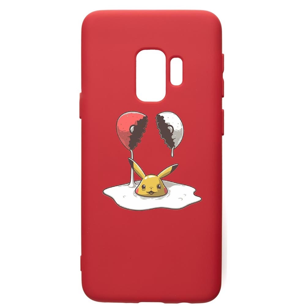 Husa de protectie Samsung Galaxy S9, Meme, silicon, cu interiorul din material textil, protectie camera, Red, PR656