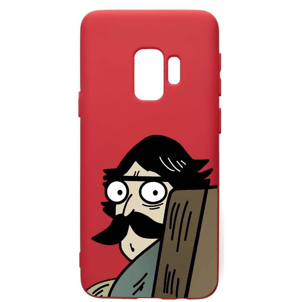 Husa de protectie Samsung Galaxy S9, Meme, silicon, cu interiorul din material textil, protectie camera, Red, PR653