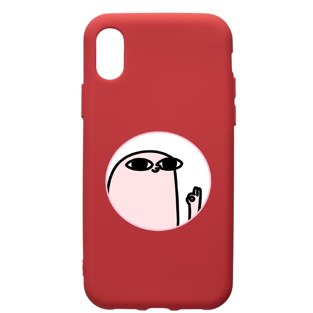 Husa de protectie Xiaomi Redmi 7A, Meme, silicon, cu interiorul din material textil, protectie camera, Red, PR658