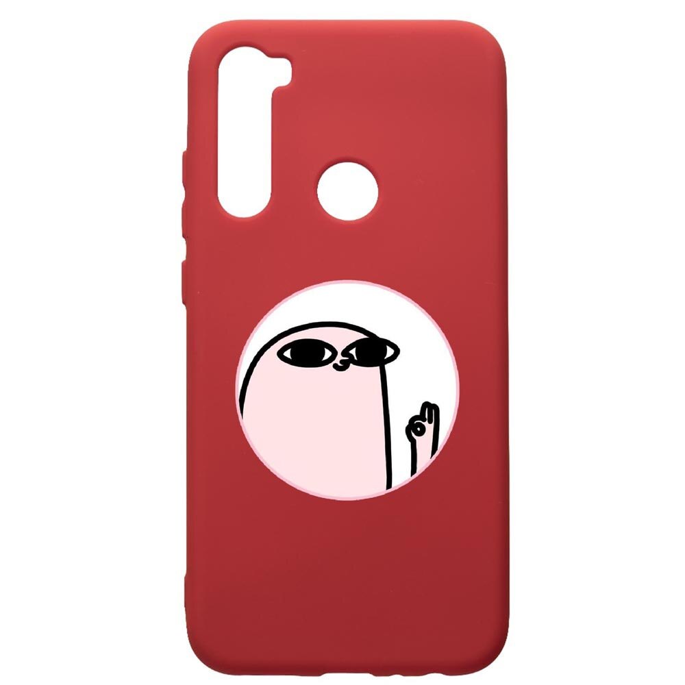 Husa de protectie Xiaomi Redmi Note 8, Meme, silicon, cu interiorul din material textil, protectie camera, Red, PR658