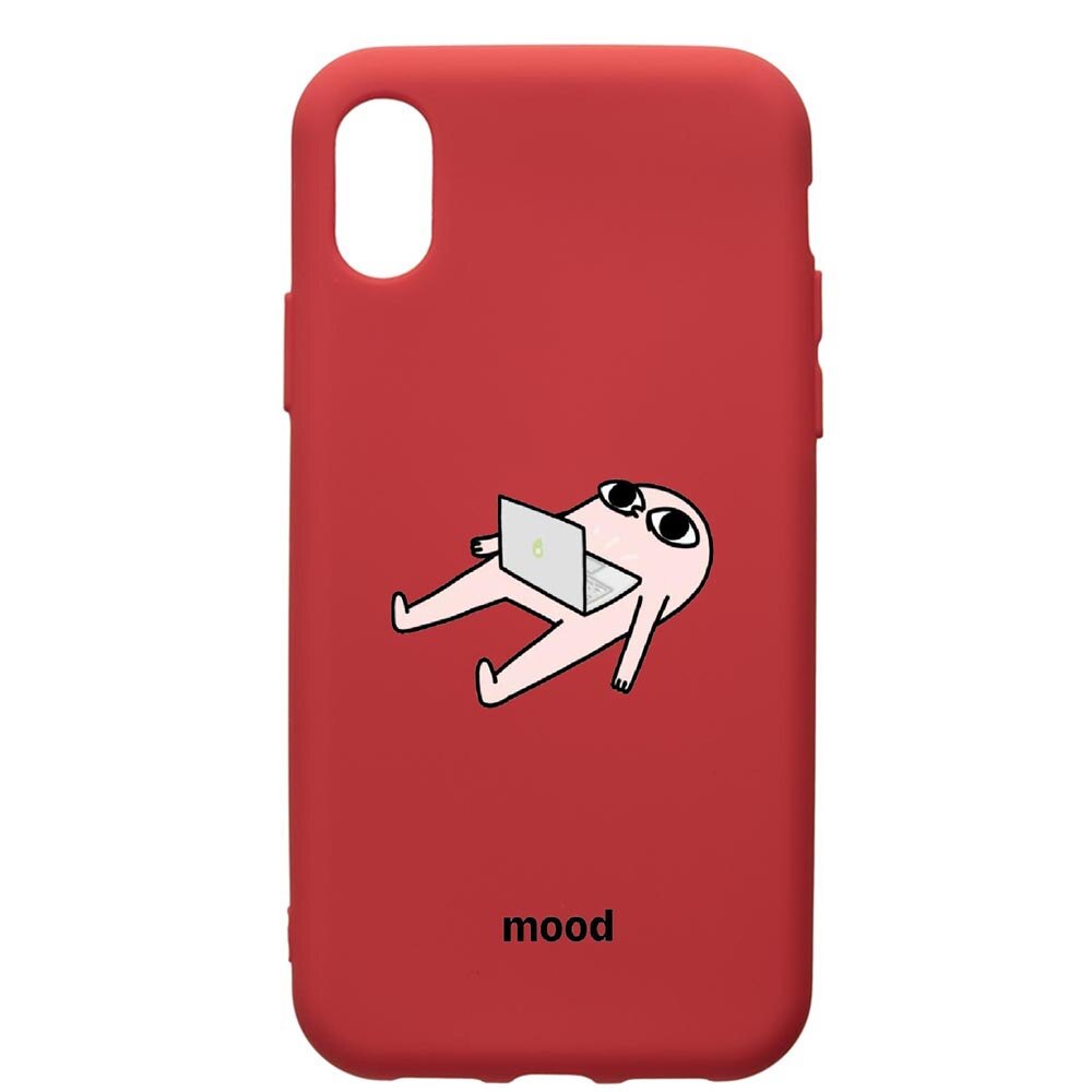 Husa de protectie Apple iPhone XR, Meme, silicon, cu interiorul din material textil, protectie camera, Red, PR659
