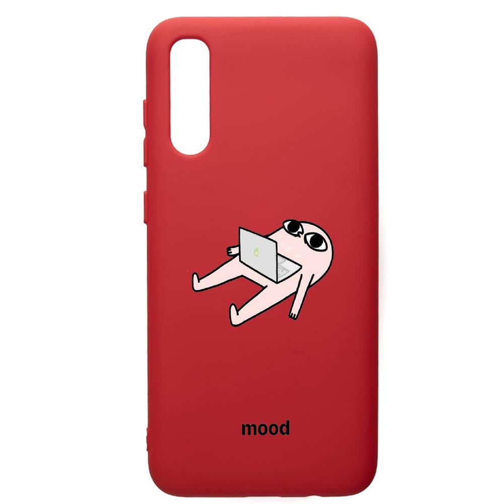 Husa de protectie Samsung Galaxy A30S, Meme, silicon, cu interiorul din material textil, protectie camera, Red, PR659