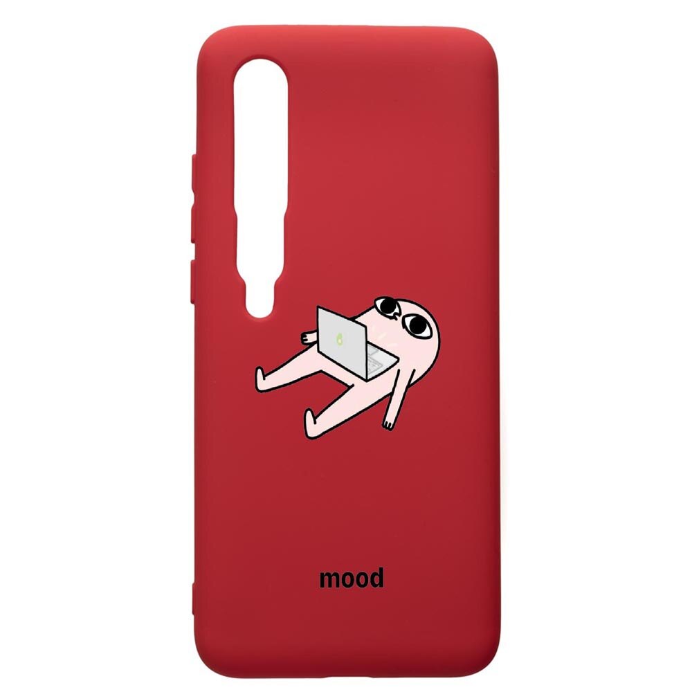 Husa de protectie Xiaomi Mi 10 / Mi 10 Pro, Meme, silicon, cu interiorul din material textil, protectie camera, Red, PR659