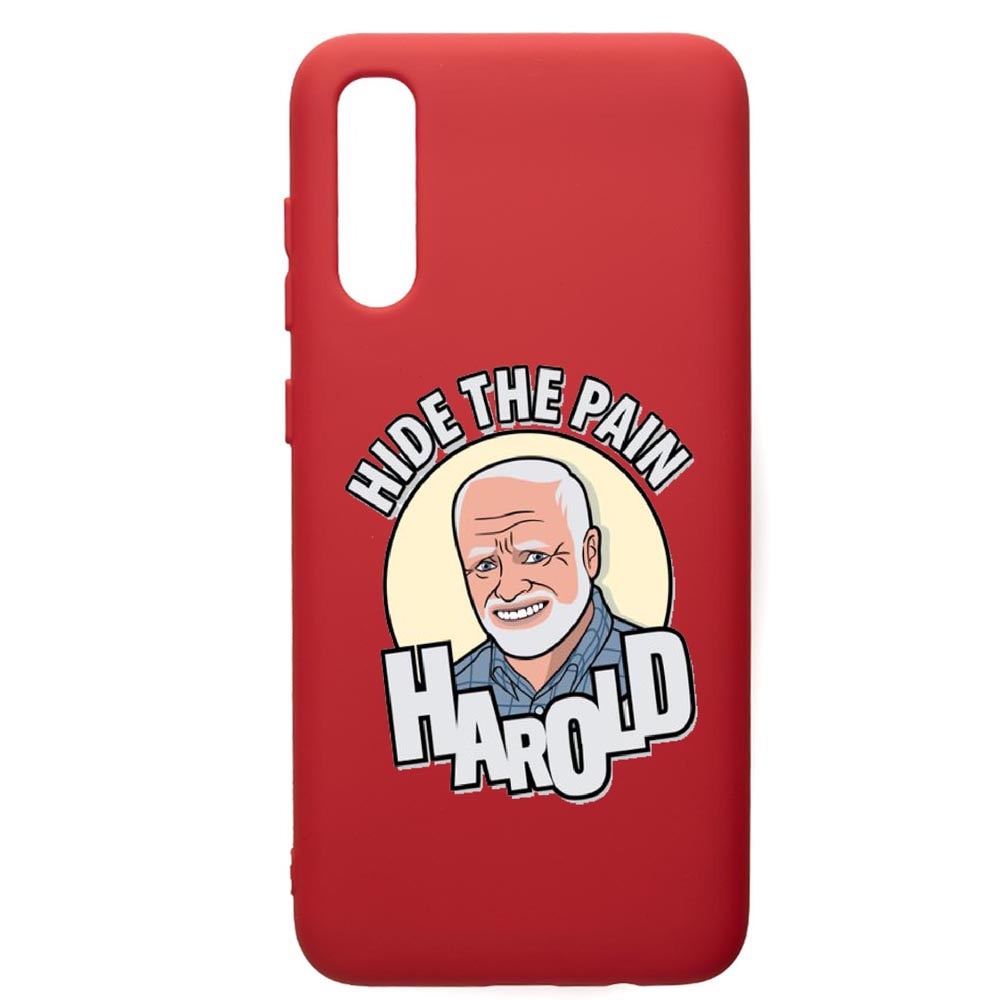 Husa de protectie Samsung Galaxy A30S, Meme - Harold, silicon, cu interiorul din material textil, protectie camera, Red, PR662