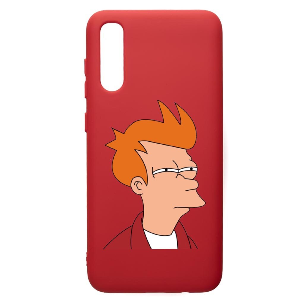 Husa de protectie Samsung Galaxy A70, Meme, silicon, cu interiorul din material textil, protectie camera, Red, PR663