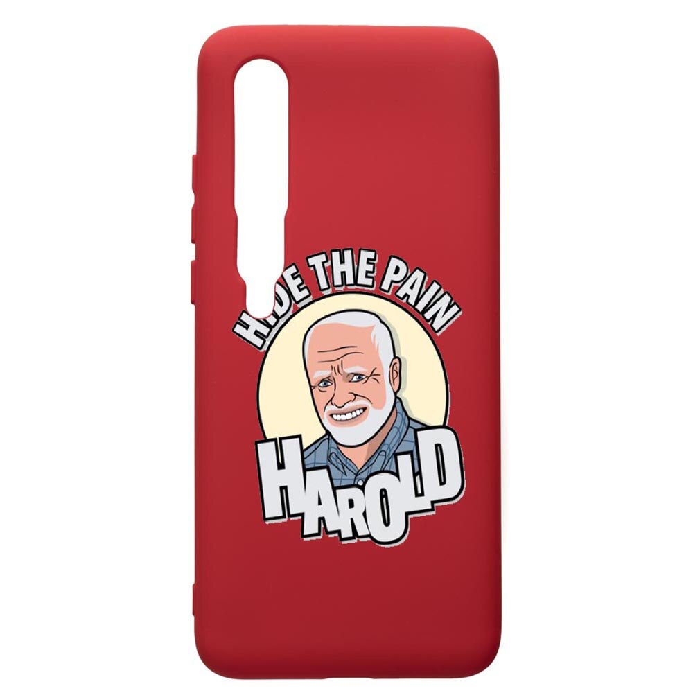 Husa de protectie Xiaomi Mi 10 / Mi 10 Pro, Meme - Harold, silicon, cu interiorul din material textil, protectie camera, Red, PR662