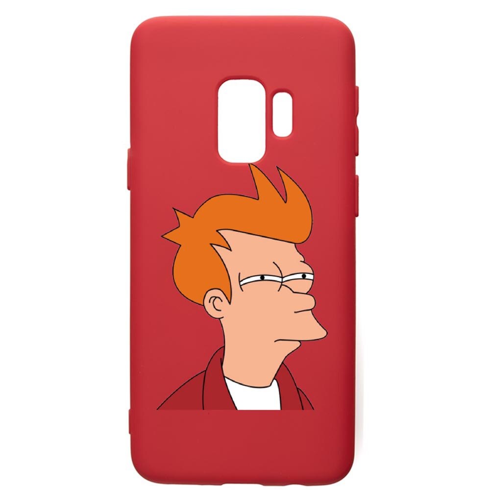 Husa de protectie Samsung Galaxy S9, Meme, silicon, cu interiorul din material textil, protectie camera, Red, PR663