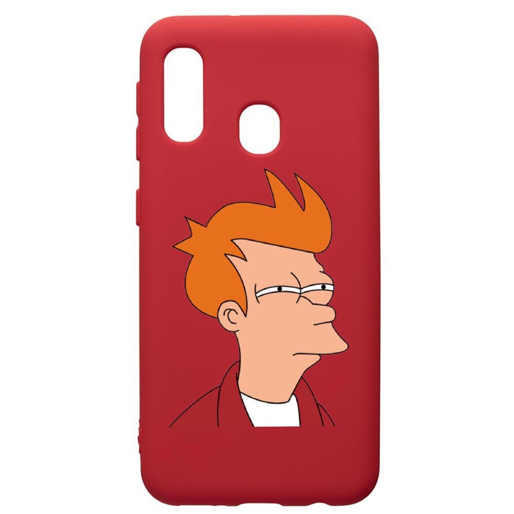 Husa de protectie Samsung Galaxy A40, Meme, silicon, cu interiorul din material textil, protectie camera, Red, PR663