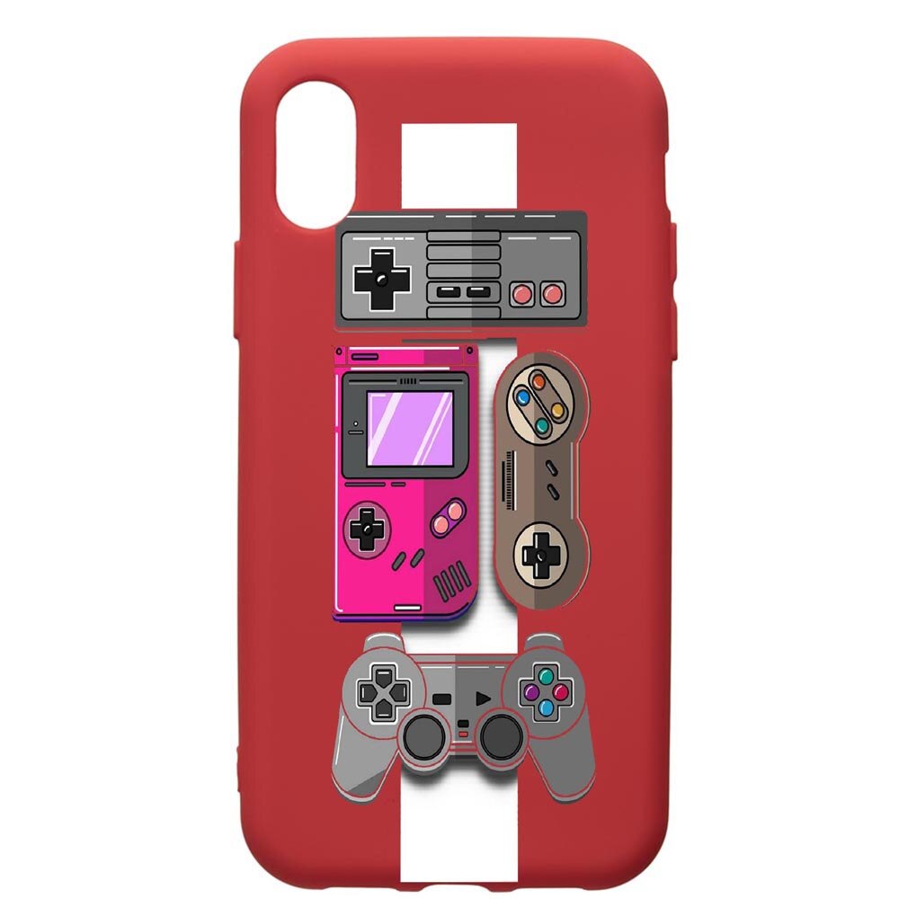 Husa de protectie Samsung Galaxy A01, Gamer - Xbox - Nintendo, silicon, cu interiorul din material textil, protectie camera, Red, PR670