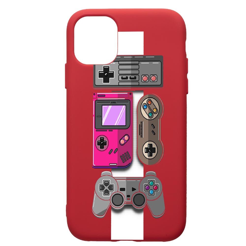 Husa de protectie Apple iPhone 11, Gamer - Xbox - Nintendo, silicon, cu interiorul din material textil, protectie camera, Red, PR670