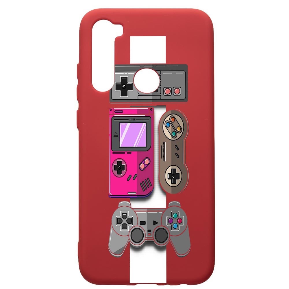Husa de protectie Xiaomi Redmi Note 8, Gamer - Xbox - Nintendo, silicon, cu interiorul din material textil, protectie camera, Red, PR670