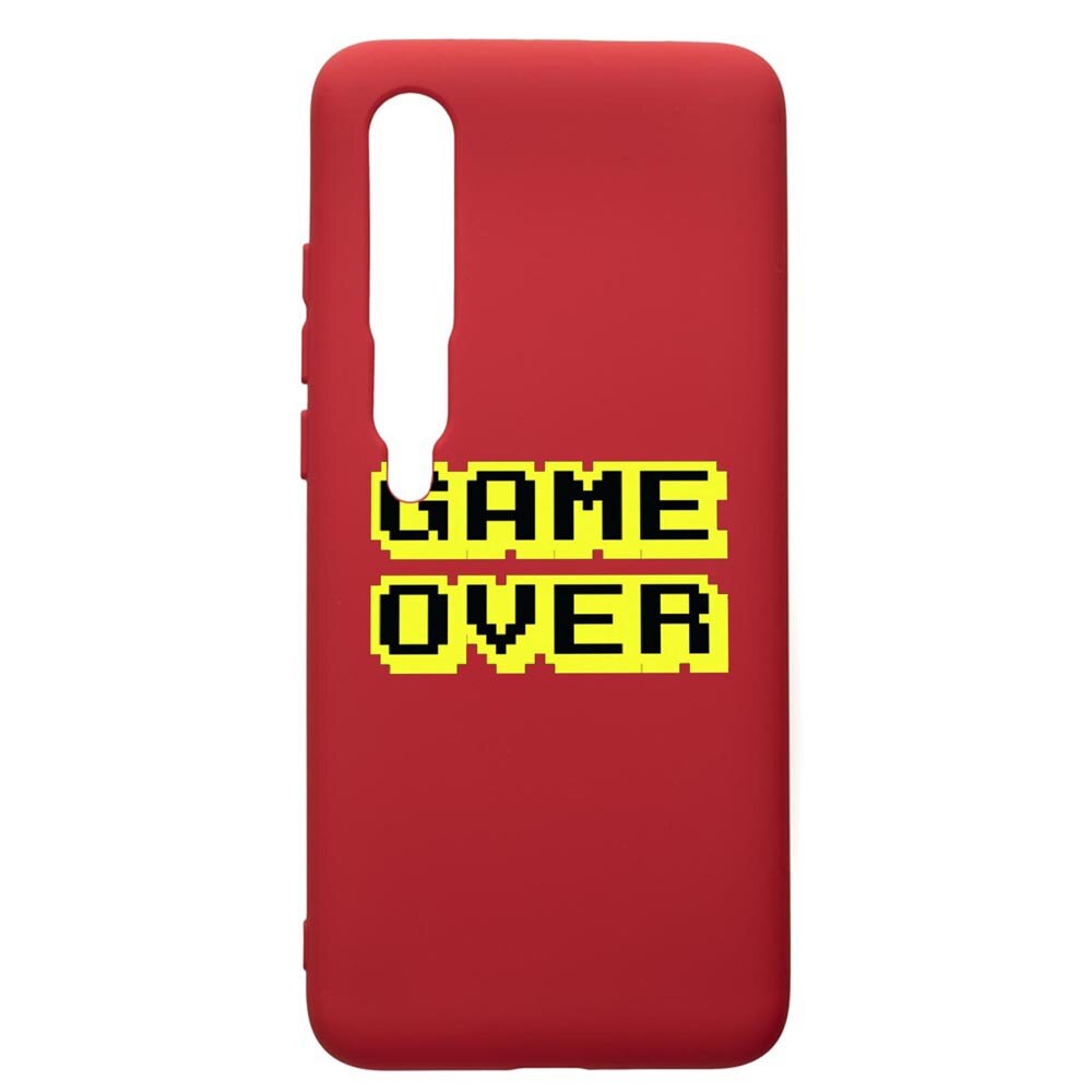 Husa de protectie Xiaomi Mi 10 / Mi 10 Pro, Game Over, silicon, cu interiorul din material textil, protectie camera, Red, PR671