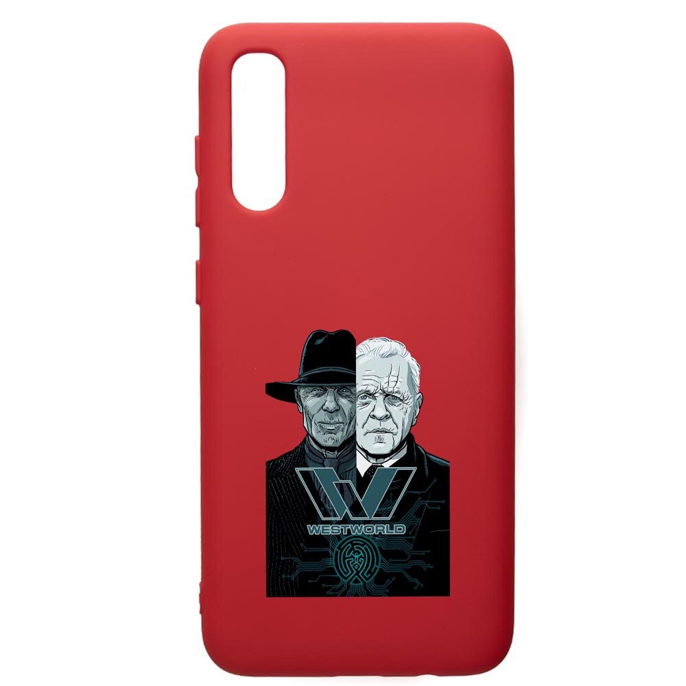 Husa de protectie Samsung Galaxy A70, WestWorld, Movie, silicon, cu interiorul din material textil, protectie camera, Red, PR678