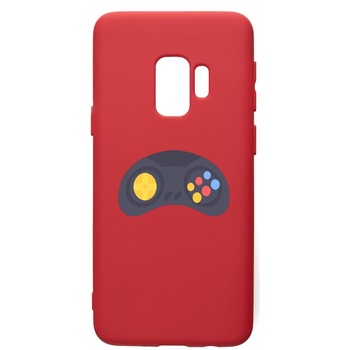 Husa de protectie Samsung Galaxy S9, Gamer - Xbox, silicon, cu interiorul din material textil, protectie camera, Red, PR672 Husa de protectie Samsung Galaxy S9, Gamer - Xbox, silicon, cu interiorul din material textil, protectie camera, Red, PR672