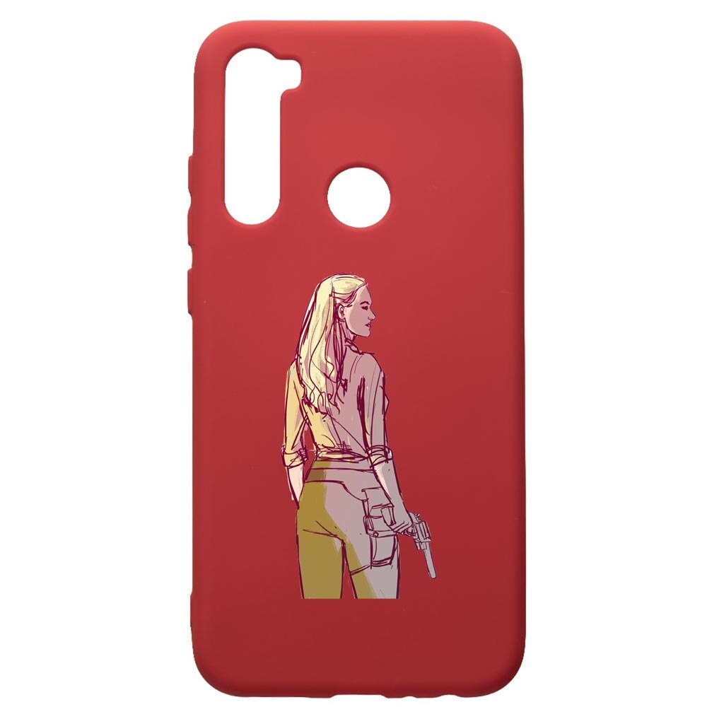 Husa de protectie Xiaomi Redmi Note 8, WestWorld, Movie, silicon, cu interiorul din material textil, protectie camera, Red, PR676