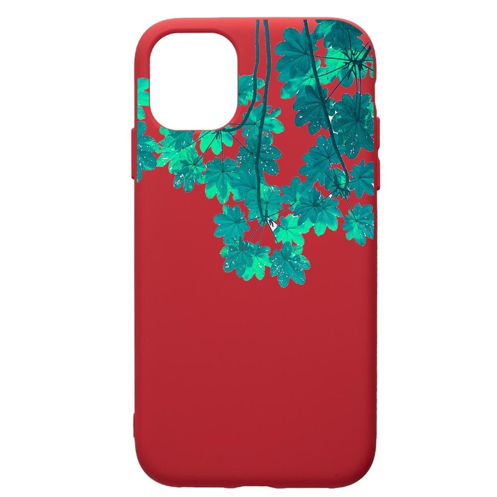 Husa de protectie Samsung Galaxy A51, Green Forest, silicon, cu interiorul din material textil, protectie camera, Red, PR682