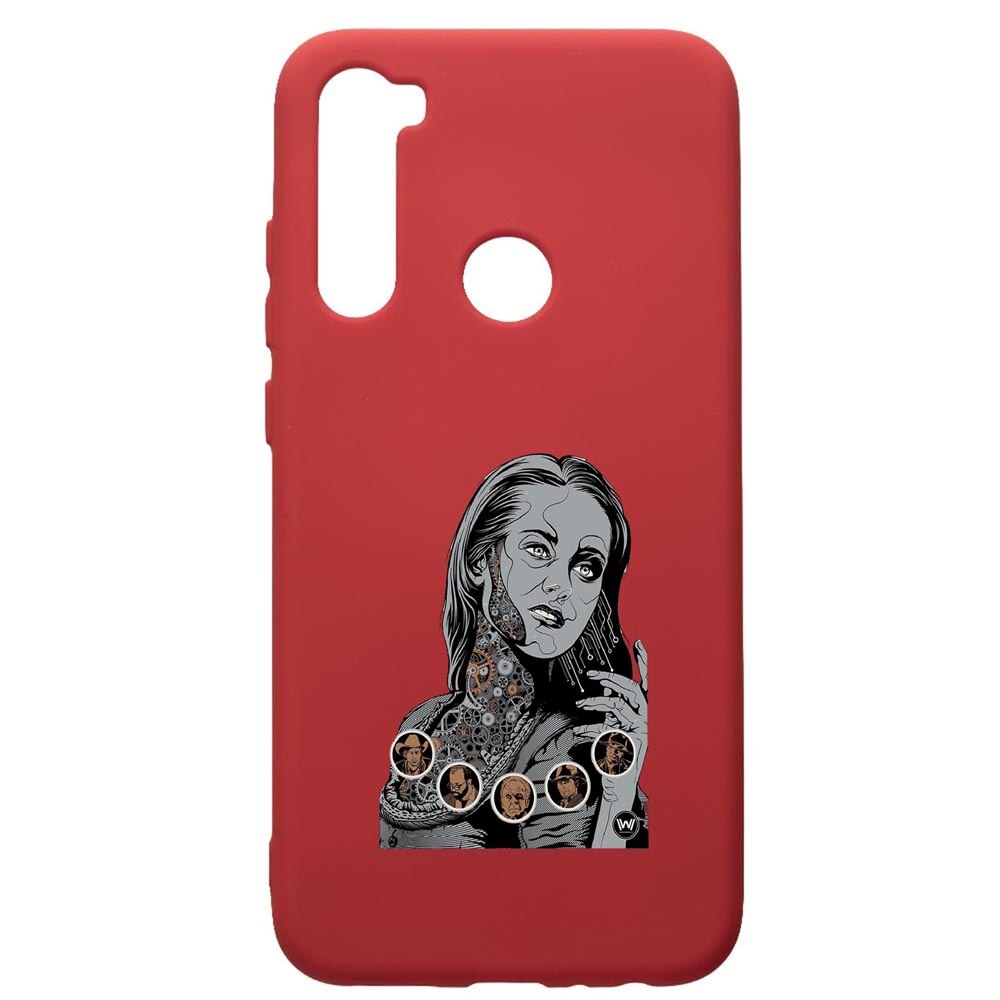 Husa de protectie Xiaomi Redmi Note 8, WestWorld, Movie, silicon, cu interiorul din material textil, protectie camera, Red, PR680
